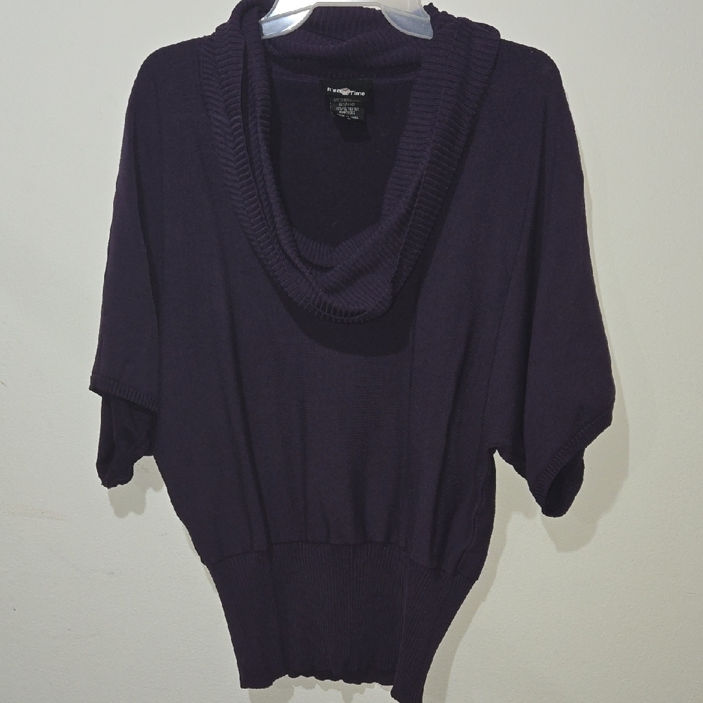 3 For $15: It's Our Time Deep Purple Cowl Neck Sweater